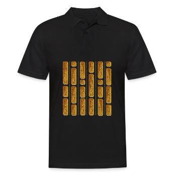 Egyptian hieroglyphics characters archeology - Men's Polo Shirt - black - Front - Kai (181cm)