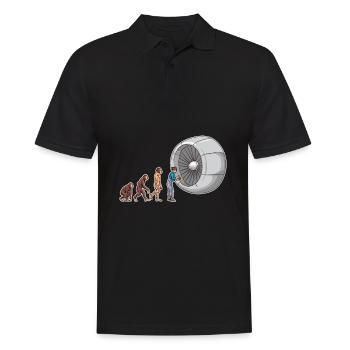 Technicien aéronautique évolution mécanique aéronautique - Polo Homme - noir - Devant - Kai (181cm)
