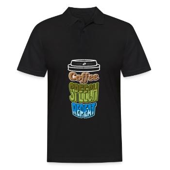 Orthophonie Café Thérapie vocale Pathologie - Polo Homme - noir - Devant - Kai (181cm)