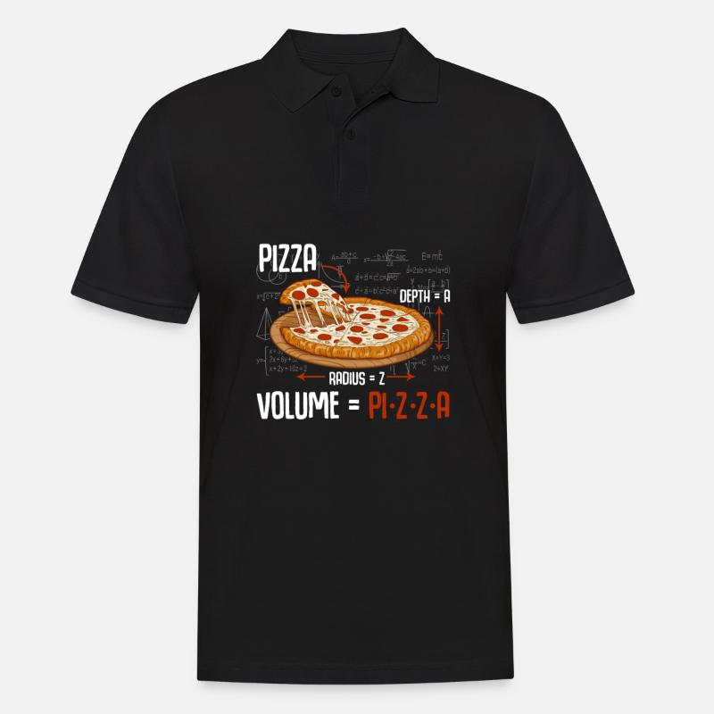 Pizza maths formule physique science - Polo Homme - noir