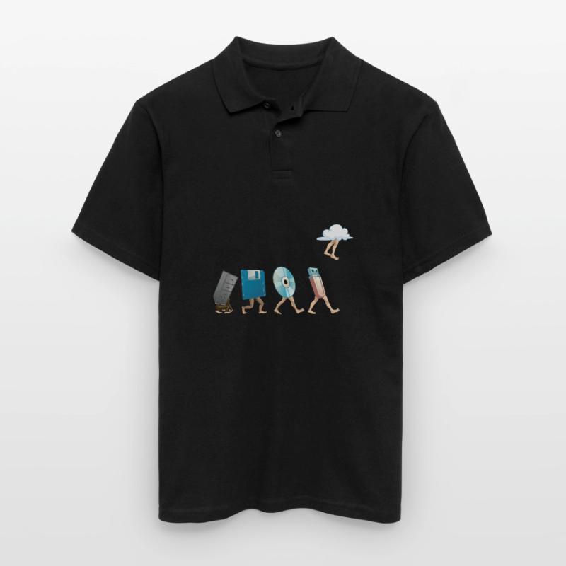 Computer Engineering Software Diskette USB Wolke Männer Poloshirt