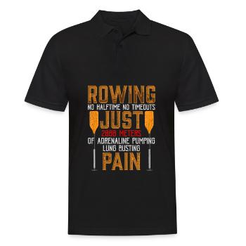 Lustiger Ruderer Adrenalin Pumpen Ruderer - Männer Poloshirt - Schwarz - Vorne - Kai (181cm)