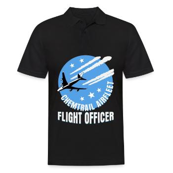 Chemtrails - lustiger Crew Member Spruch - Männer Poloshirt - Schwarz - Vorne - Kai (181cm)