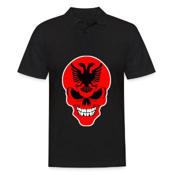 Albanie - crâne albanais sinistre - Polo Homme - noir - Devant - Kai (181cm)