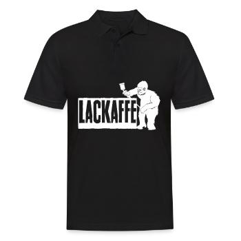 Lackierer - Lackaffe Spruch Geschenk - Männer Poloshirt - Schwarz - Vorne - Kai (181cm)