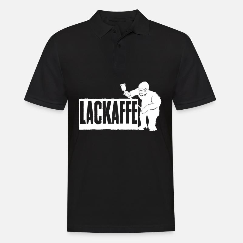 Lackierer - Lackaffe Spruch Geschenk - Männer Poloshirt - Schwarz