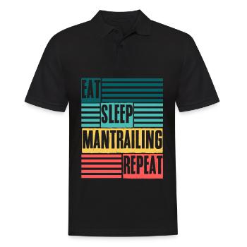 Mantrailing Mantrailer Hundesport Spruch - Männer Poloshirt - Schwarz - Vorne - Kai (181cm)