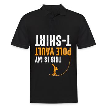 Pole vault saying athletics athlete - Men's Polo Shirt - black - Front - Kai (181cm)