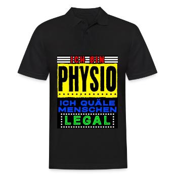 Physiotherapie - lustiger Quälen Spruch - Männer Poloshirt - Schwarz - Vorne - Kai (181cm)