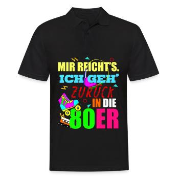 80er Jahre Retro 80s Spruch - Männer Poloshirt - Schwarz - Vorne - Kai (181cm)