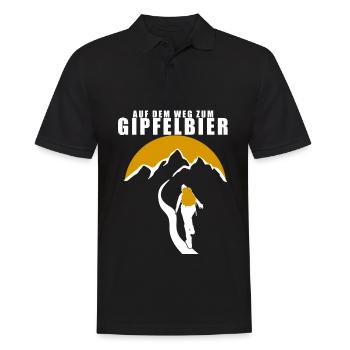 Klettern lustiger Bier Spruch - Männer Poloshirt - Schwarz - Vorne - Kai (181cm)