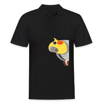 Cockatiel mignon perroquet - Polo Homme - noir - Devant - Kai (181cm)