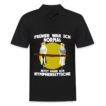 Nymphensittich Papagei lustiger Spruch - Männer Poloshirt - Schwarz - Vorne - Kai (181cm)