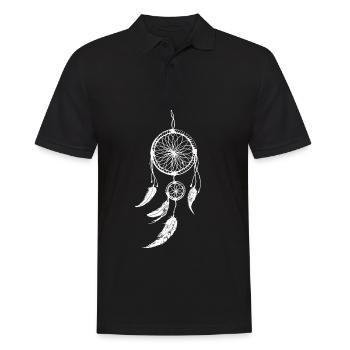 Dream Catcher Dream with Feathers Gift - Men's Polo Shirt - black - Front - Kai (181cm)