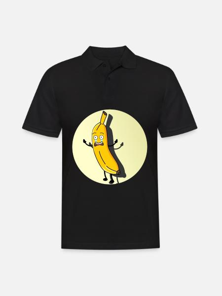 GDR and Ossi bananas joke motif - Men's Polo Shirt - black