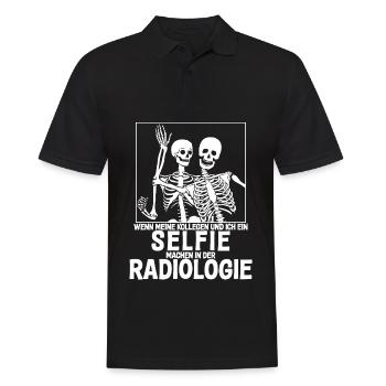 Roentgen practice funny saying - Men's Polo Shirt - black - Front - Kai (181cm)