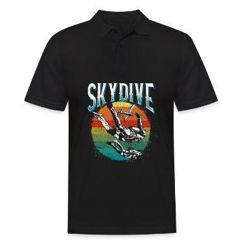 Parachutistes avion - Polo Homme - noir - Devant - Kai (181cm)