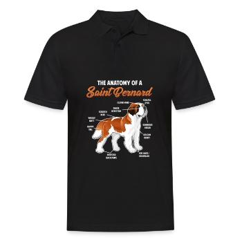 Anatomie d’un chien de Saint-Bernard - Polo Homme - noir - Devant - Kai (181cm)