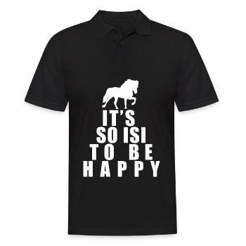 Island Pferd Isländer Isi Spruch - Männer Poloshirt - Schwarz - Vorne - Kai (181cm)