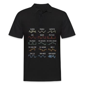 Synthesizer Vintage Waveform Retro Nerd - Männer Poloshirt - Schwarz - Vorne - Kai (181cm)