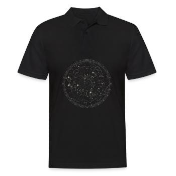Astronomy Sky Map Stars Horoscope Constellation - Männer Poloshirt - Schwarz - Vorne - Kai (181cm)