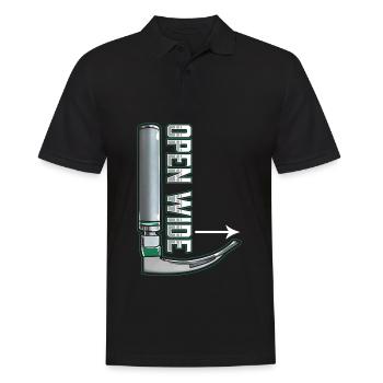 CRNA laryngoscope Anesthesiologist Intubation - Men's Polo Shirt - black - Front - Kai (181cm)