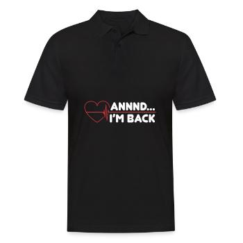 Herzinfarkt Überlebender Genesung Patient - Männer Poloshirt - Schwarz - Vorne - Kai (181cm)