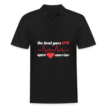 Bypass Genesung nach Operation am Herzen - Männer Poloshirt - Schwarz - Vorne - Kai (181cm)