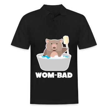 Wombat badet in Badewanne - lustig - Männer Poloshirt - Schwarz - Vorne - Kai (181cm)