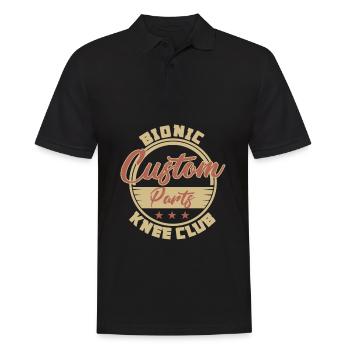 Funny bionic knee replacement surgery recovery - Men's Polo Shirt - black - Front - Kai (181cm)
