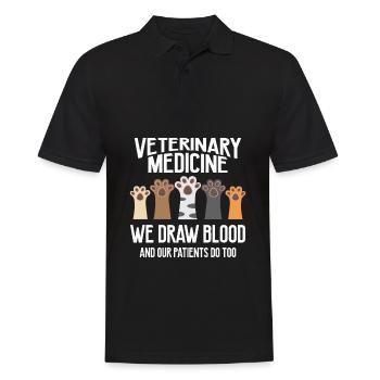 Veterinary medicine Veterinary technology Animal rescue - Men's Polo Shirt - black - Front - Kai (181cm)