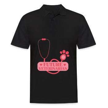 Future veterinarian veterinarian student child - Men's Polo Shirt - black - Front - Kai (181cm)