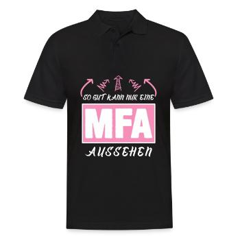 MFA - lustiger Artzhelferin Spruch - Männer Poloshirt - Schwarz - Vorne - Kai (181cm)