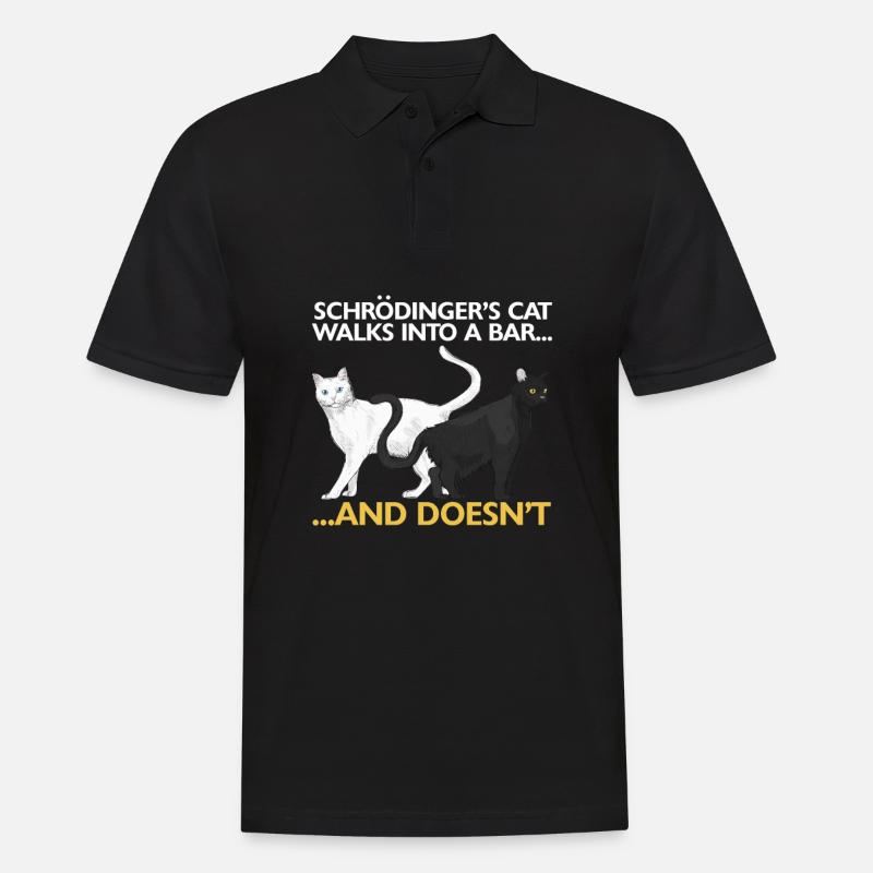 Funny physics science Schrödinger's cat - Men's Polo Shirt - black