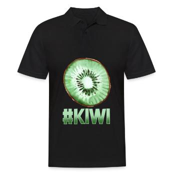 Kiwi tranche fruit Halloween fruit - Polo Homme - noir - Devant - Kai (181cm)
