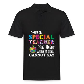 Special education teacher for special education children - Men's Polo Shirt - black - Front - Kai (181cm)
