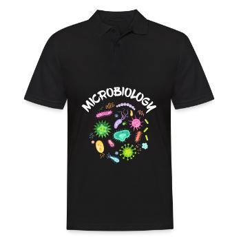 Mikrobiologie Wissenschaftler Bakterien Mikroskop - Männer Poloshirt - Schwarz - Vorne - Kai (181cm)