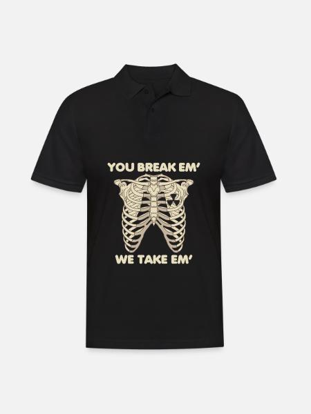 Funny radiology x-ray skeleton radiologist - Men's Polo Shirt - black