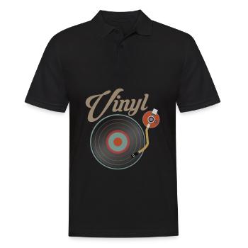 Disque vinyle platine disque vinyle DJ - Polo Homme - noir - Devant - Kai (181cm)