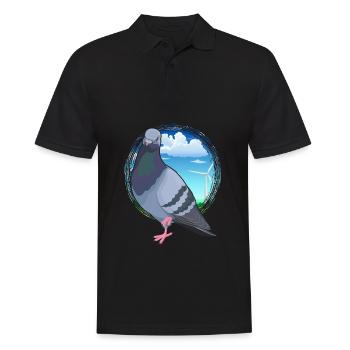 Pigeon amateur ornithologue amateur amour de la nature - Polo Homme - noir - Devant - Kai (181cm)