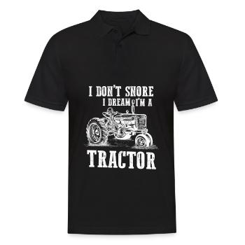 Drôle de conducteur de tracteur fermier ronflement fermier - Polo Homme - noir - Devant - Kai (181cm)