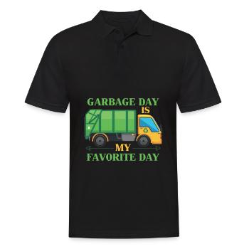 Garbage day children garbage truck sorting waste - Men's Polo Shirt - black - Front - Kai (181cm)