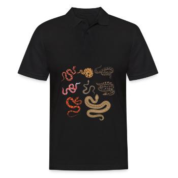 Snakes hunter reptile gatherer animal education - Men's Polo Shirt - black - Front - Kai (181cm)
