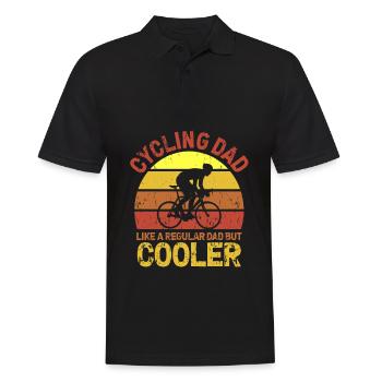 Cycling father bicycle rider dad cyclist - Men's Polo Shirt - black - Front - Kai (181cm)