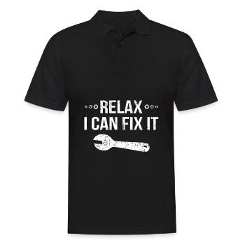 Funny carpenter tools handyman - Men's Polo Shirt - black - Front - Kai (181cm)
