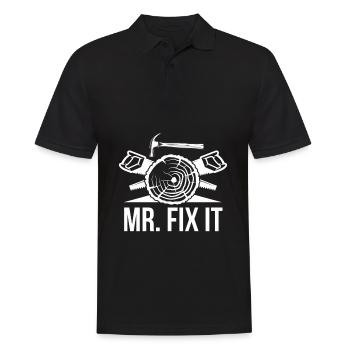 Lustiger Handwerker Reparatur Vater Zimmermann - Männer Poloshirt - Schwarz - Vorne - Kai (181cm)