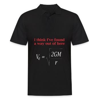Physiker Spruch Fluchtgeschwindigkeit Schwerkraft - Männer Poloshirt - Schwarz - Vorne - Kai (181cm)