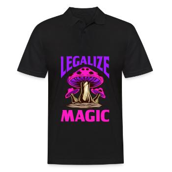 Magic Shrooms Festival Psychedelisch Funghi - Männer Poloshirt - Schwarz - Vorne - Kai (181cm)