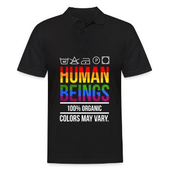 Égalité des droits humains LGBT - Polo Homme - noir - Devant - Kai (181cm)