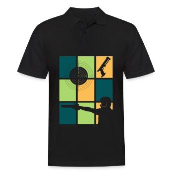 Club de tir et tireurs sportifs vintage - Polo Homme - noir - Devant - Kai (181cm)